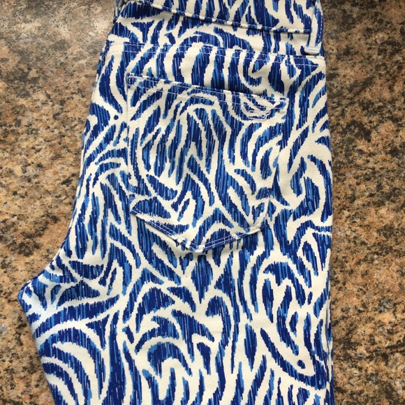 Vineyard Vines Skinny Leg Zebra Print Denim Size 6 - Picture 5 of 8